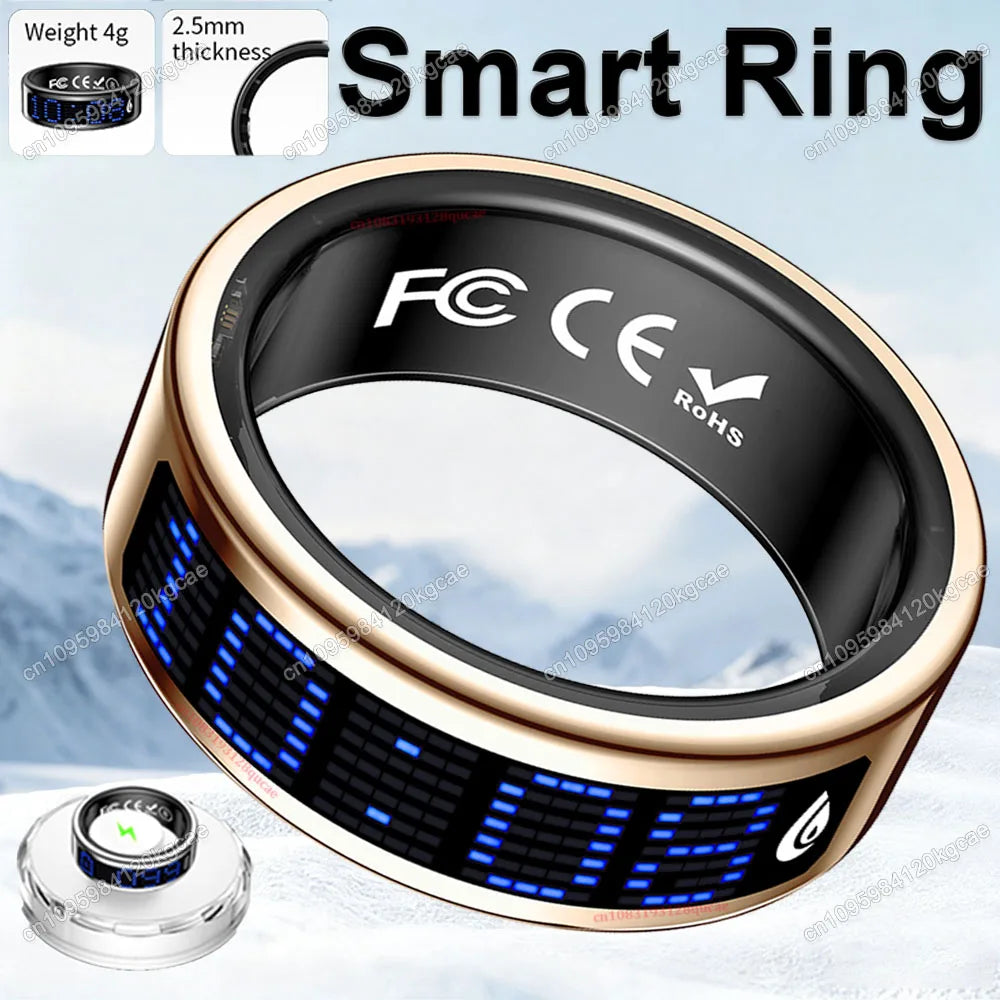 Smart Ring Call Reminder - Heart Rate Blood Oxygen Sleep Monitor Tracking