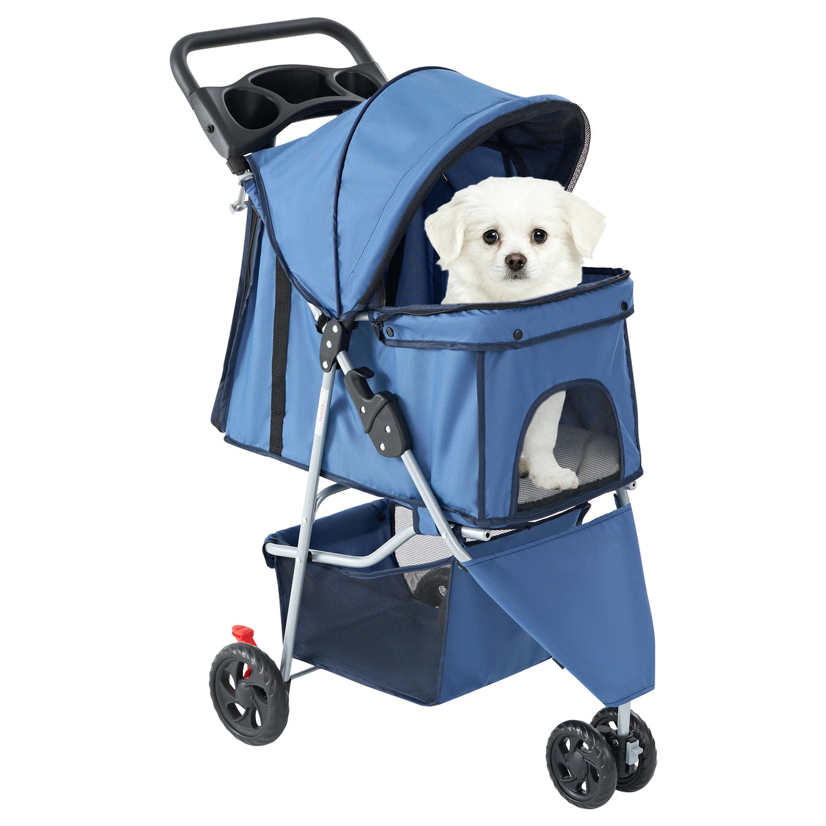JHK 3 Wheels Foldable Pet Stroller - Smooth All Terrain Ride