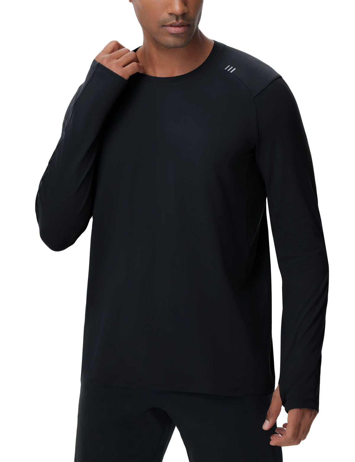 THE GYM PEOPLE Men's Long Sleeve Workout Shirts Moisture Wicking Athletic Running Tee Tops with Thumb Holes