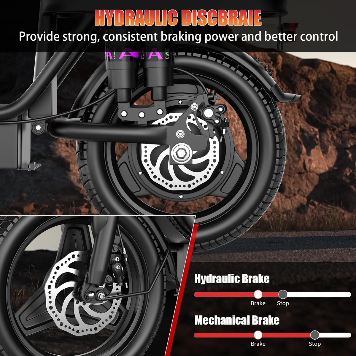 UPlee GQ8 500W Electric Bike Foldable Fat Tire E Scooter