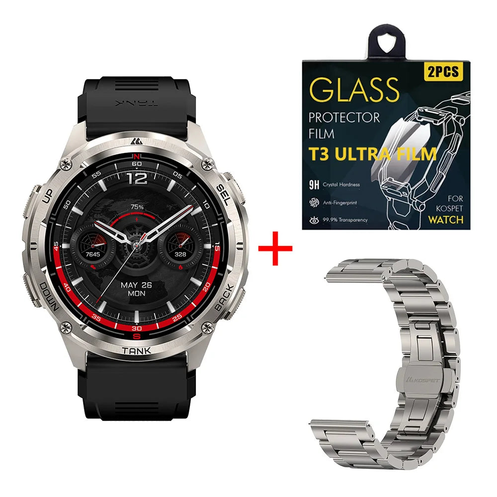 Kospet Tank T3 Ultra 2 GPS Smartwatch Bluetooth Call 5ATM