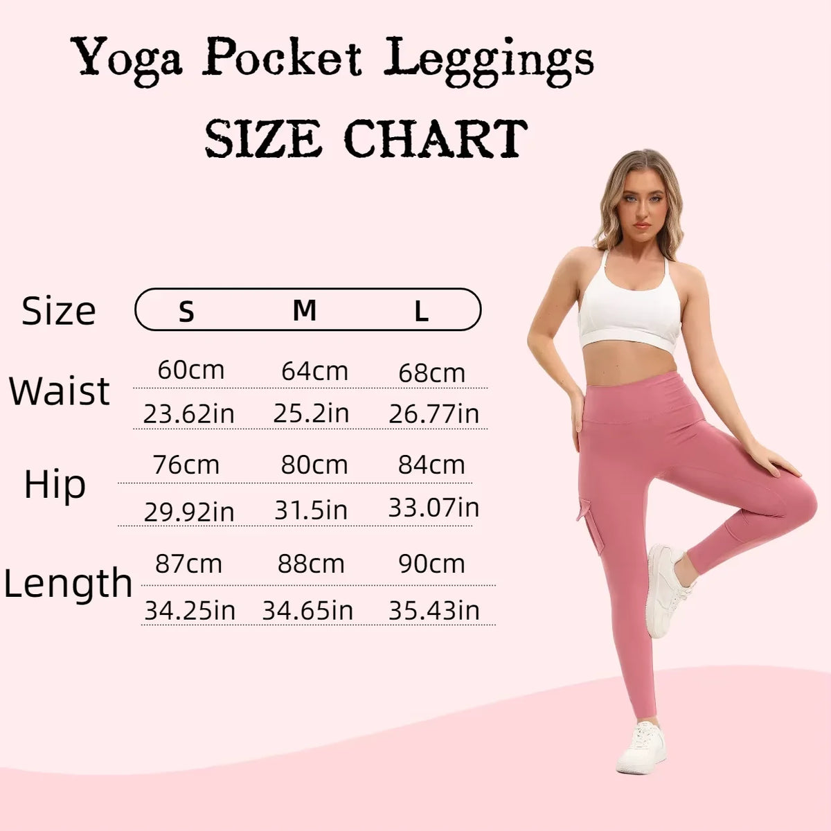 ActiveFlex Women High Waisted Leggings - Stretchy Cargo Pockets