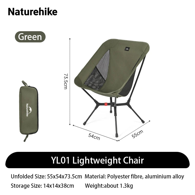 Naturehike Ultralight Folding Chair - 200kg Load Portable Camping Gear