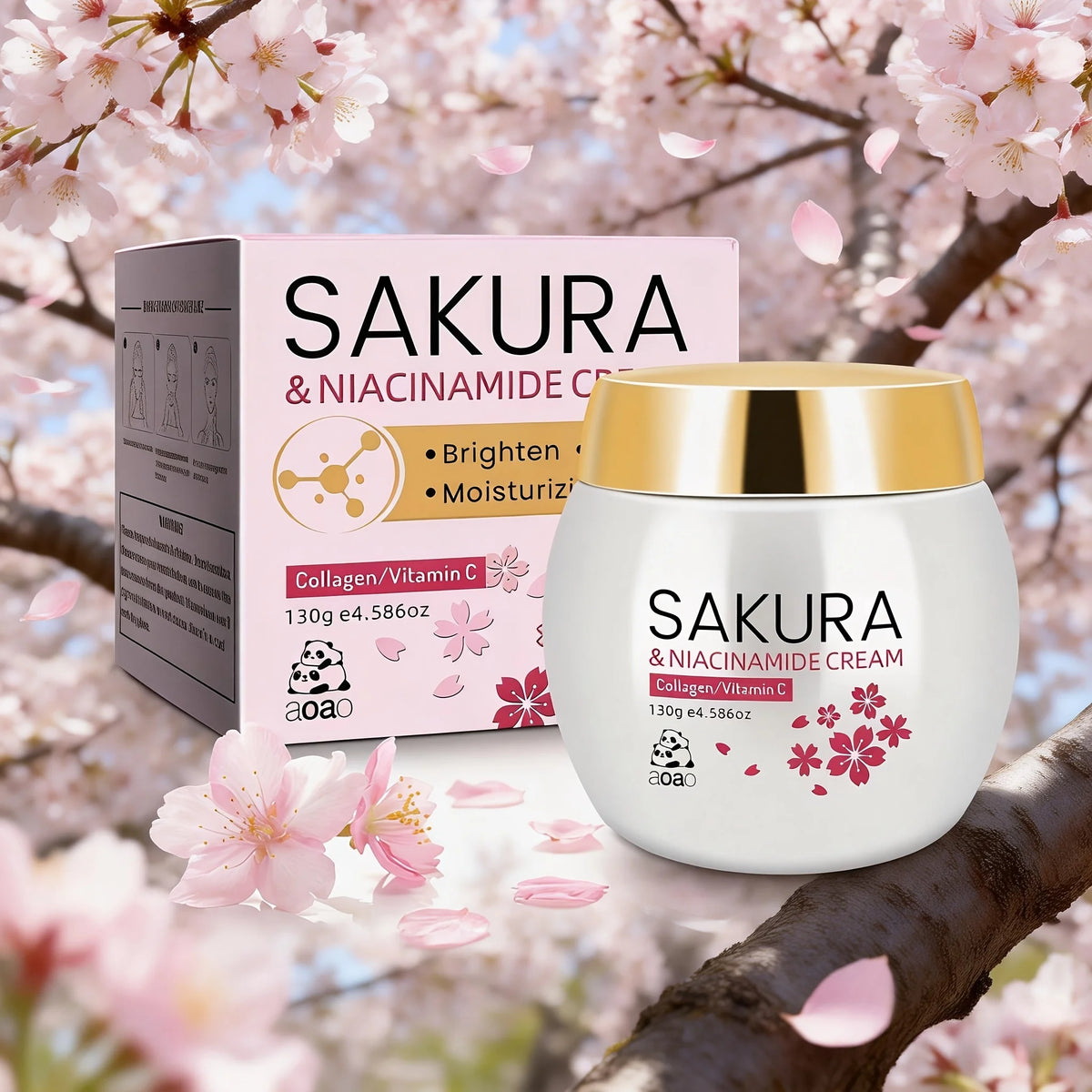 Aoao Sakura Face Cream - Deep Collagen And Niacinamide Hydration