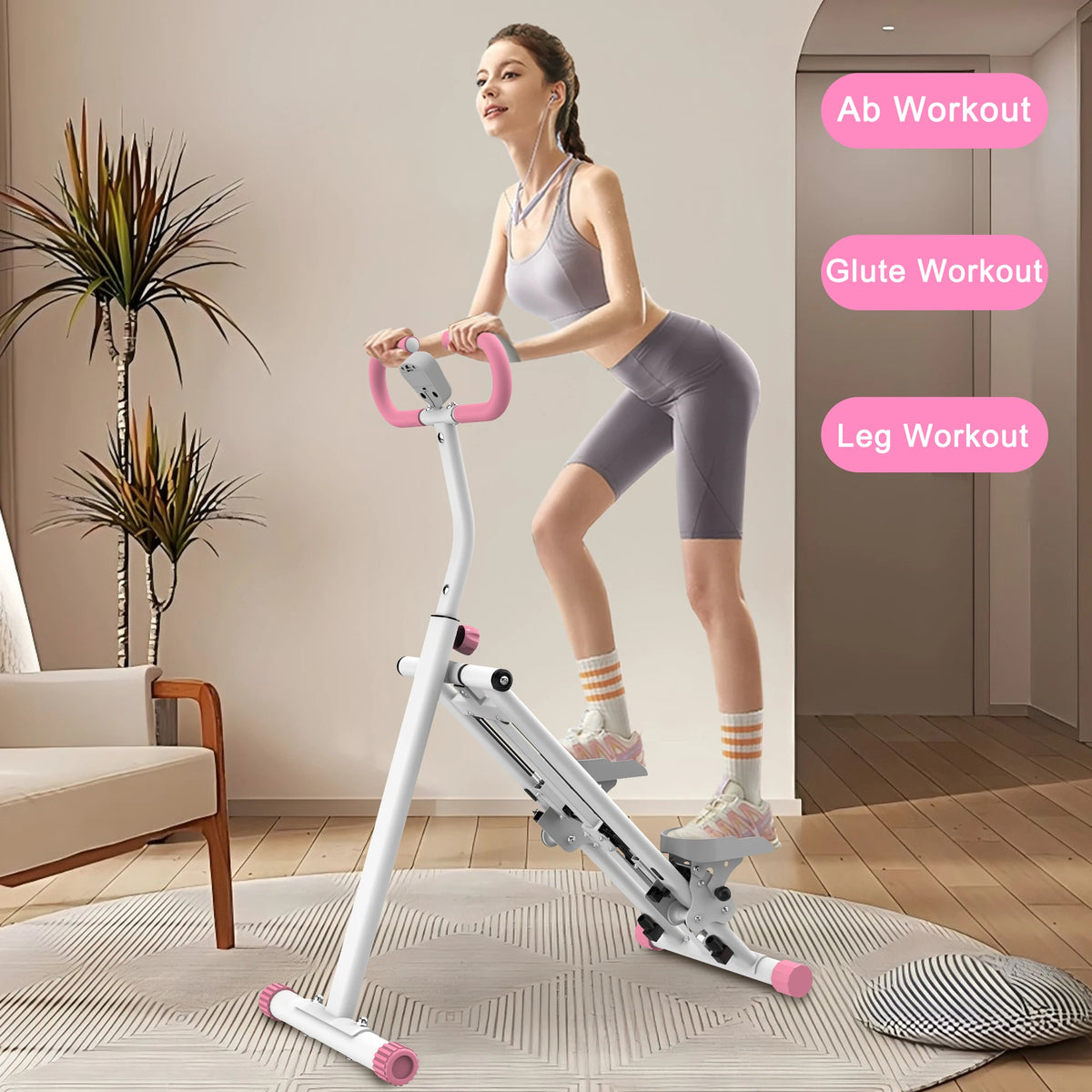 Adjustable Resistance Vertical Climber With Stable Frame For Home Workouts