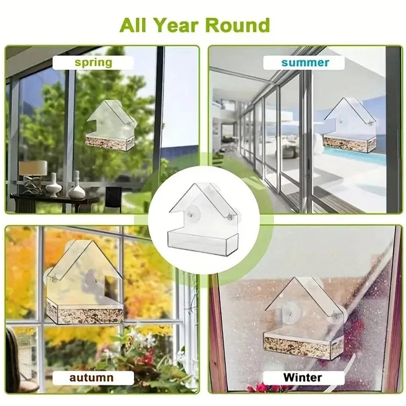 Universal Bird Feeder - Strong Suction Window Mount