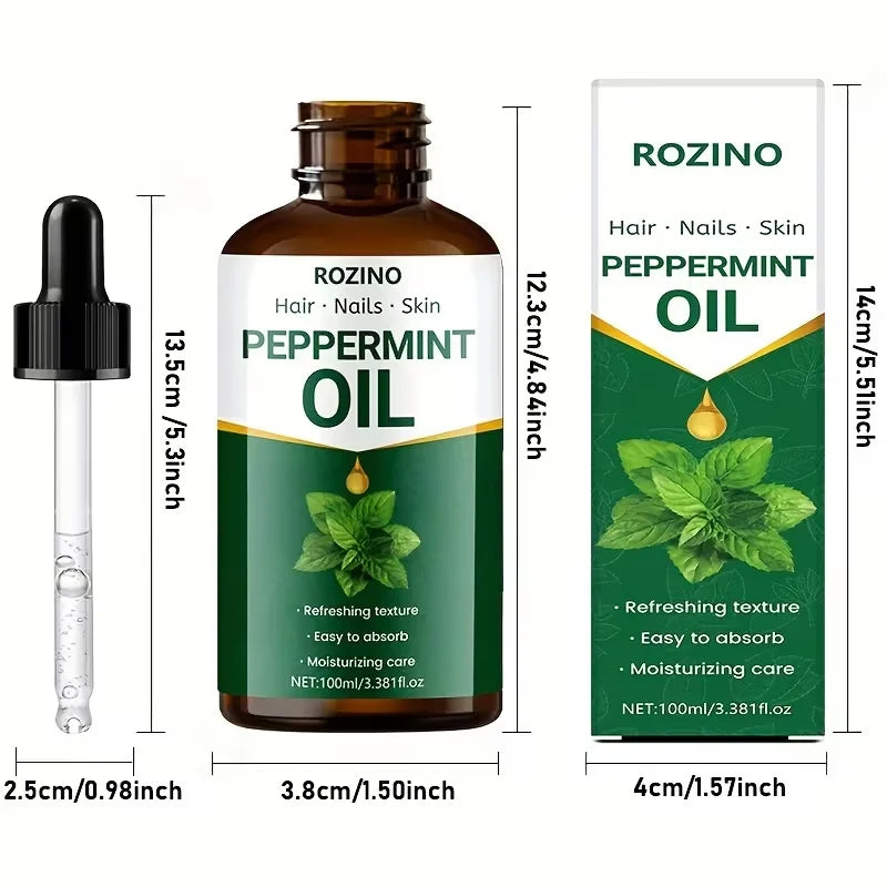 Rozino Pure Peppermint Essential Oil For Face And Hair Care