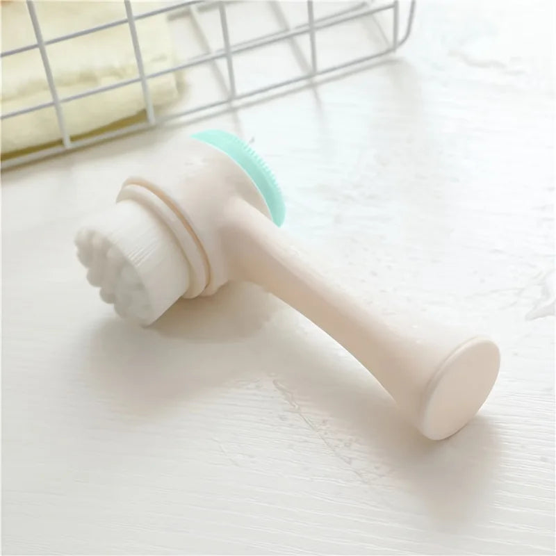 Double Sided Silicone Facial Brush - Deep Pore Cleaning And Exfoliation.