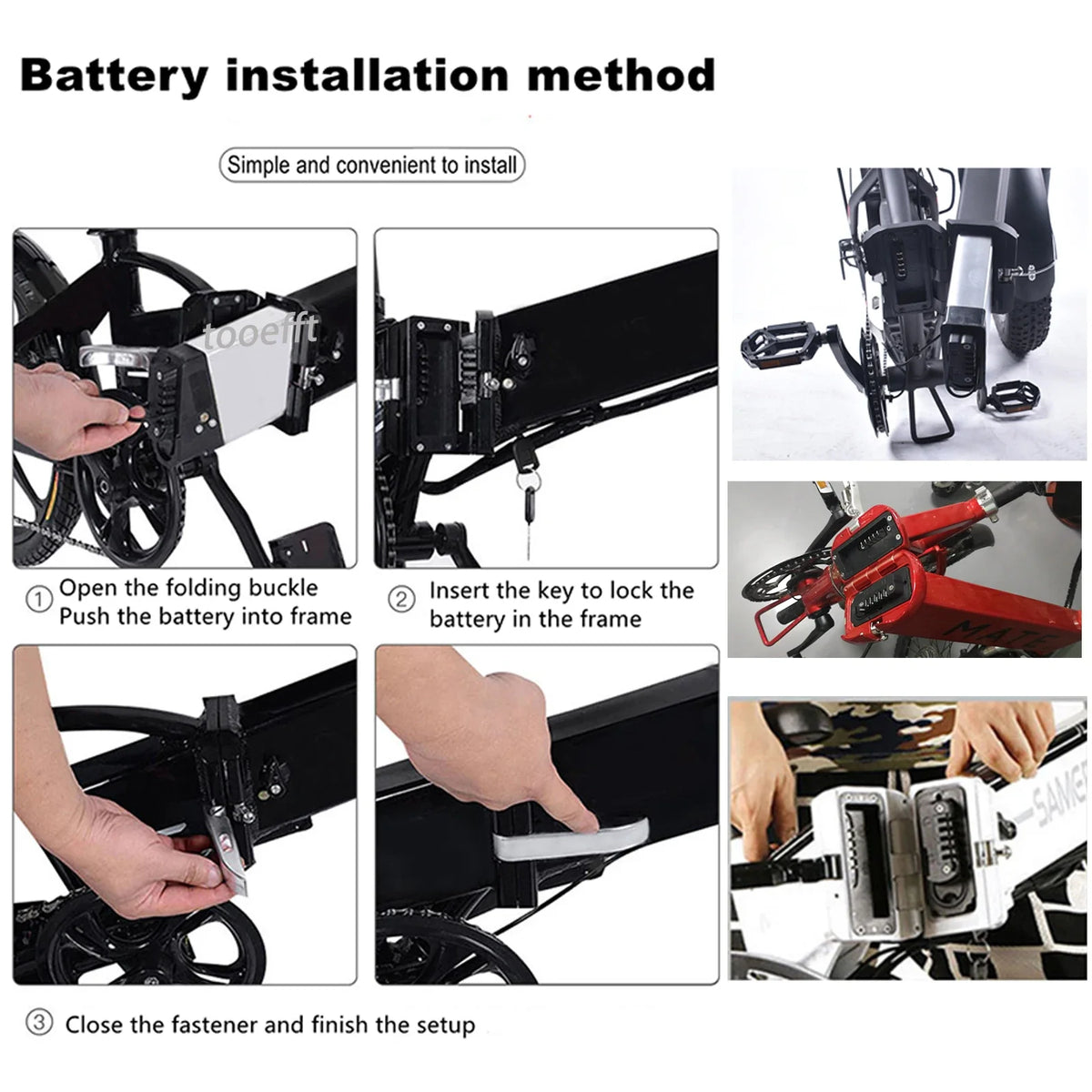 ACEBEI-POWER Rechargeable Electric Bicycle Battery For Select Models