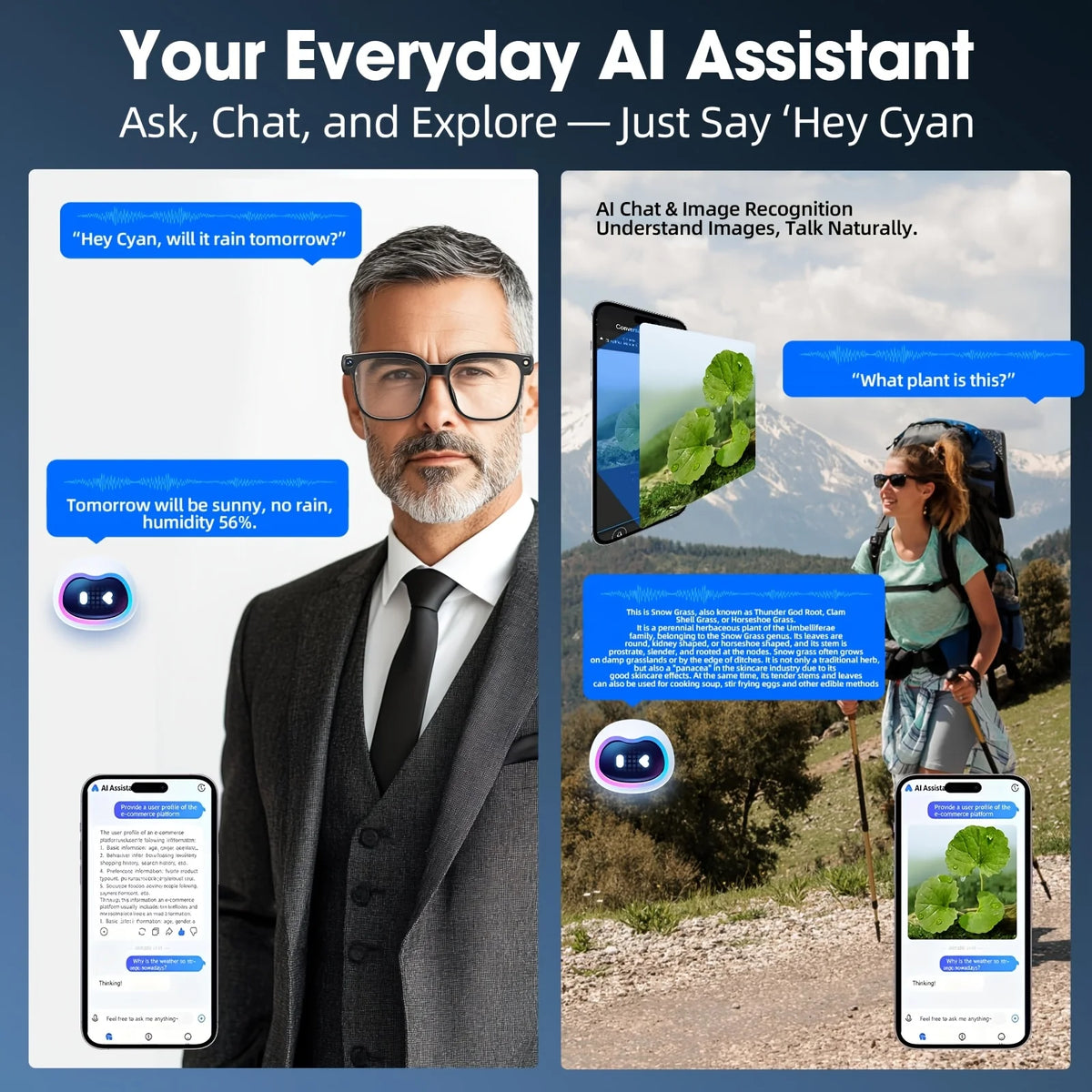 Smart Camera Glasses With HD Video And Bluetooth Translation