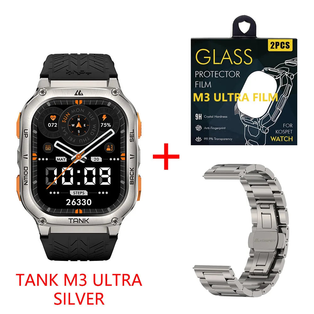 Kospet Tank M3 Ultra Gps Smart Watch Bluetooth Call Ip69k