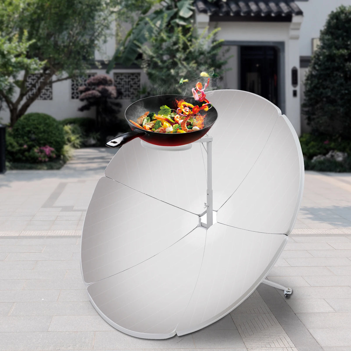 Parabolic Solar Cooker - 1000W Portable Sun Oven for Camping and DIY