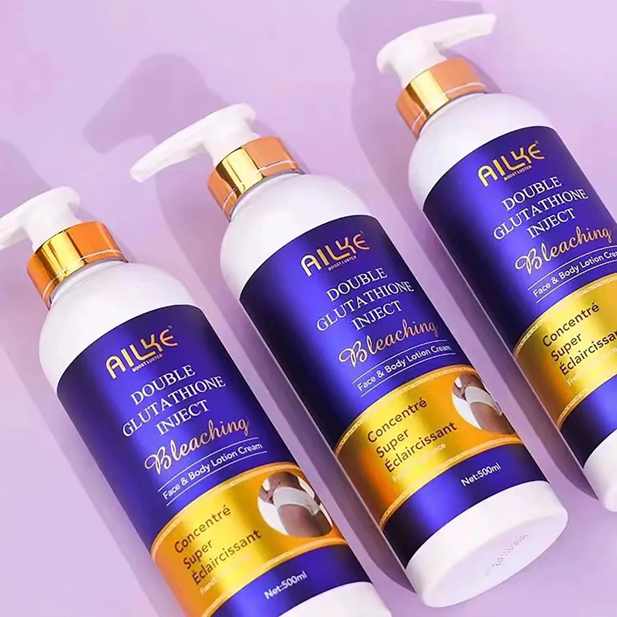 AILKE Glutathione Bleaching Women Skin Care Set, Eliminate Black Spot, Melasma, Hyperpigmentation, Moisturizing, Even Skin Tone