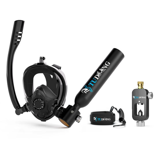 TUDIVING Scuba Tank Kit with Pump and Mask for Training