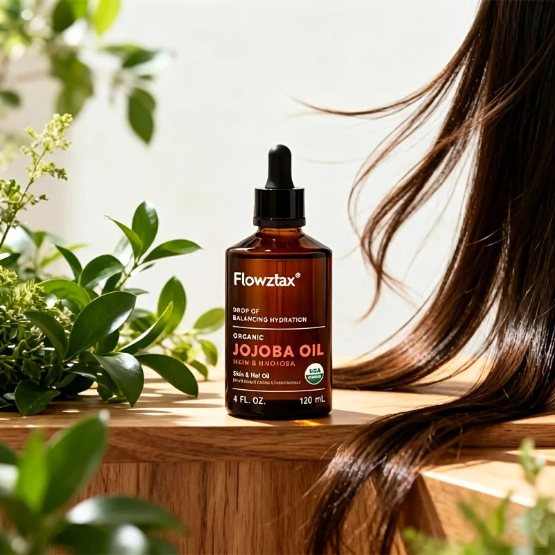 120ml Jojoba Essential Oil, Multi-Purpose Oil, Firming And Smooth Skin, Soft Hair, For Massage, Skincare, Scraping, Shower, Face, Body, Nails, Hair, Eyelash Care, Makes A Great Gift.