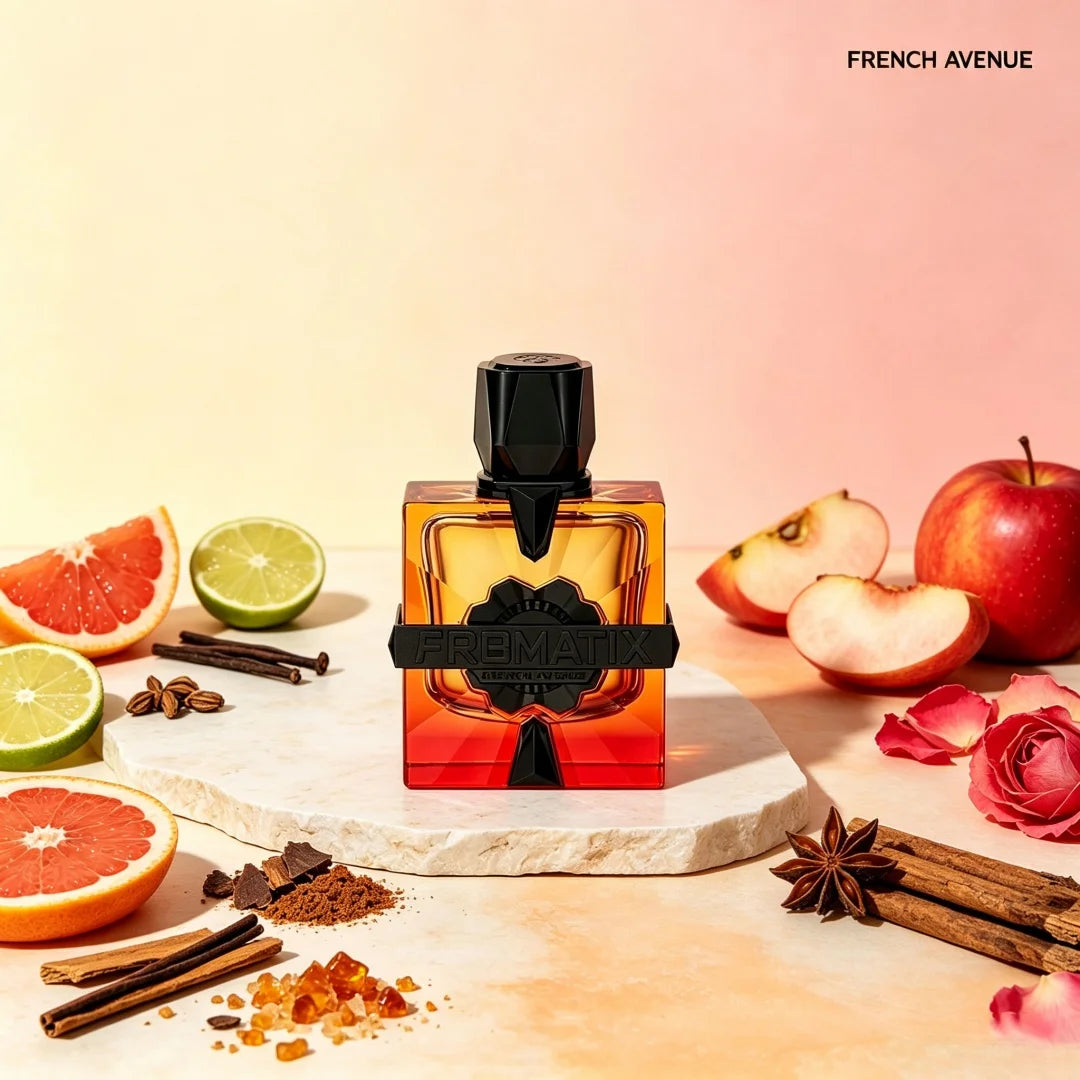 Forbidden Fruit by Aromatix X French Avenue 100ml 3.4Oz Unisex EDP Oriental Floral Perfume, Blood Orange Rose & Vanilla Scent for Men and Women