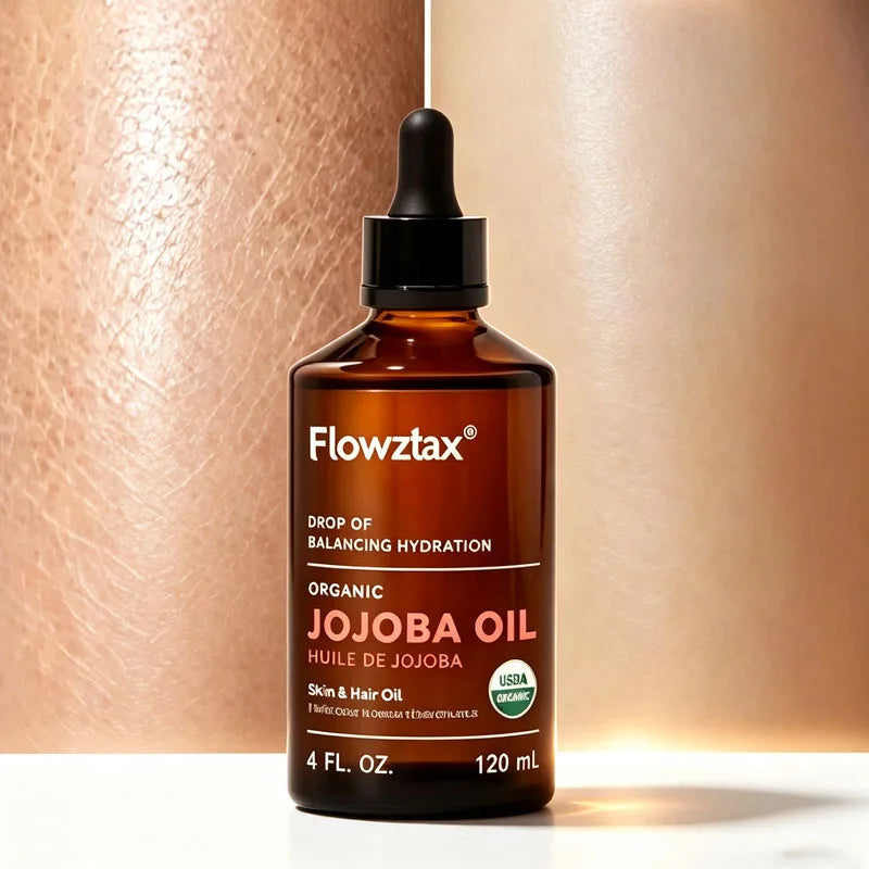 120ml Jojoba Essential Oil, Multi-Purpose Oil, Firming And Smooth Skin, Soft Hair, For Massage, Skincare, Scraping, Shower, Face, Body, Nails, Hair, Eyelash Care, Makes A Great Gift.