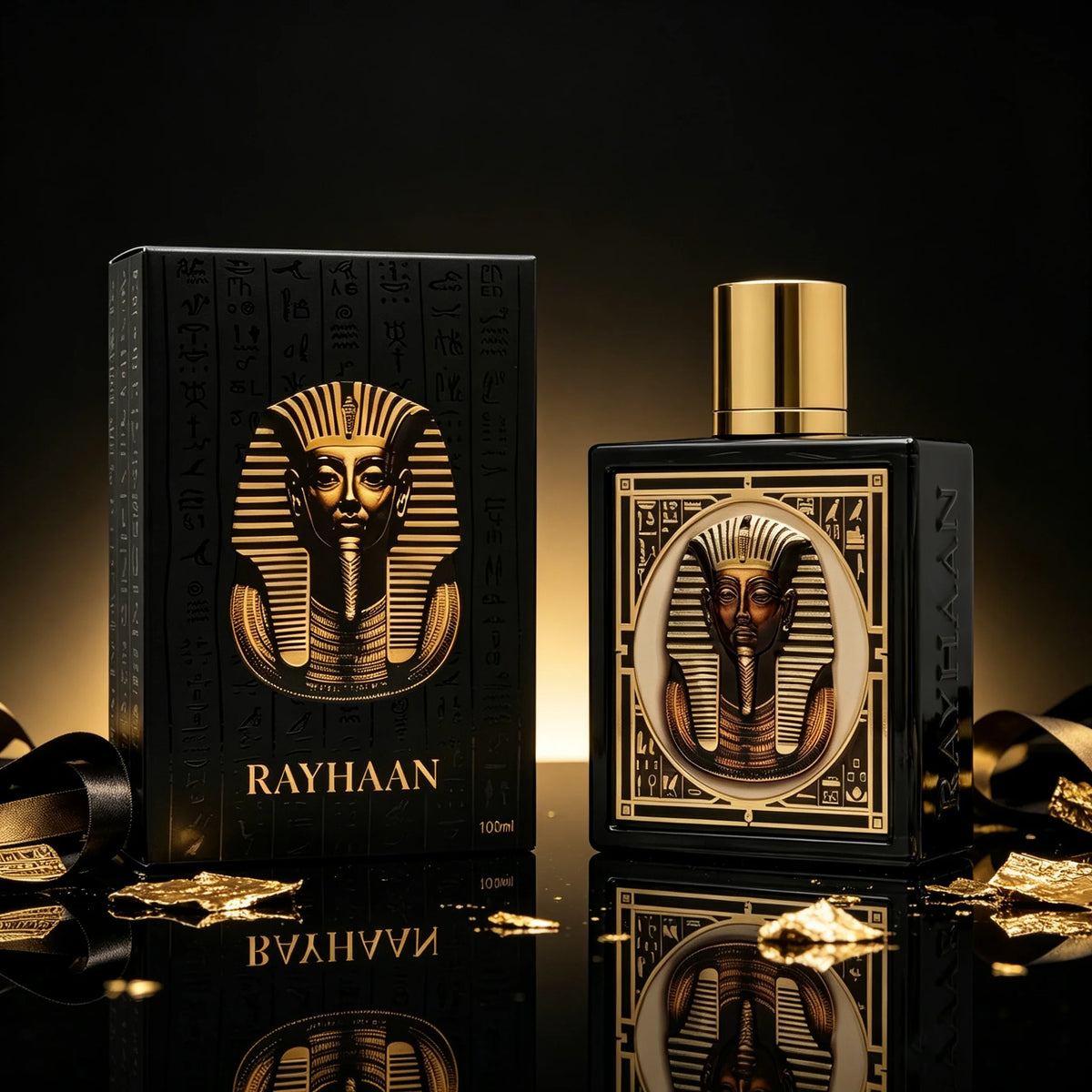 Rayhaan Pharaoh Eau de Parfum Spray for Unisex – Mysterious Spicy, Rich Coffee & Sweet Amber Scent, Long-Lasting Fragrance, Perfect Gift, 3.4 fl oz / 100 ml