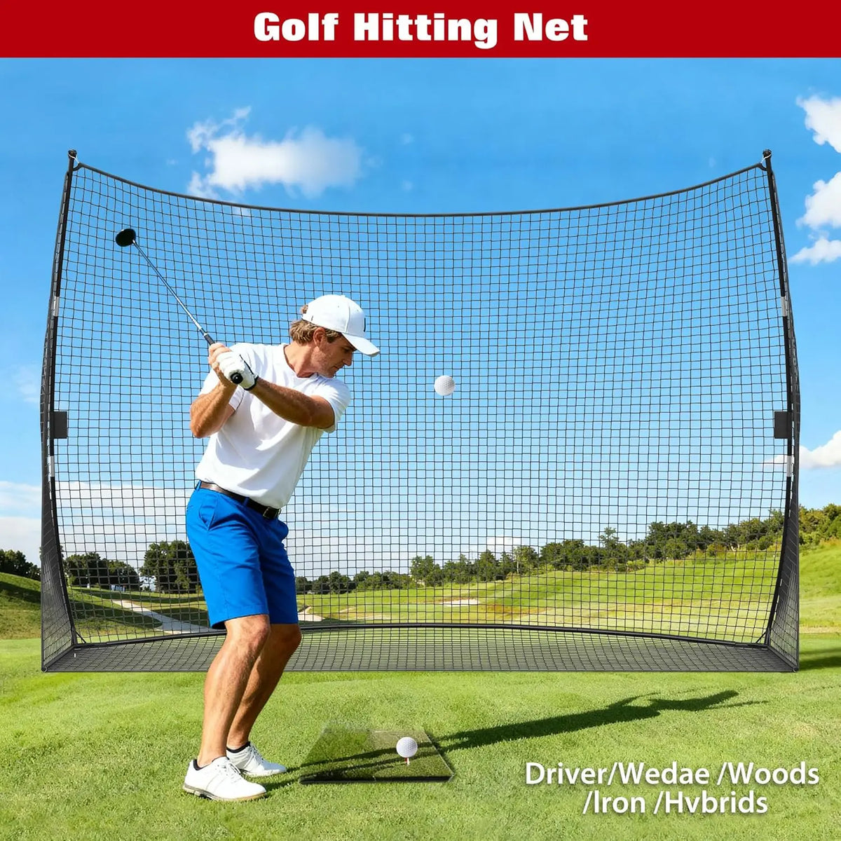 Portable Golf Practice Net With Carry Bag For Training