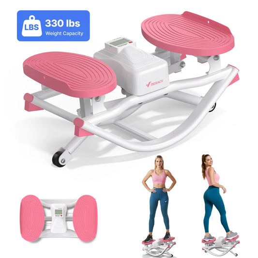 MERACH Rocking stepper 300 lbs Weight Capacity Ab Twist Board Workout Exercise Equipment for Slim Waist and Core Ab Exercise Silent Noiseless Rock Stepper Machine for Home Apartment Dorm Office Gym