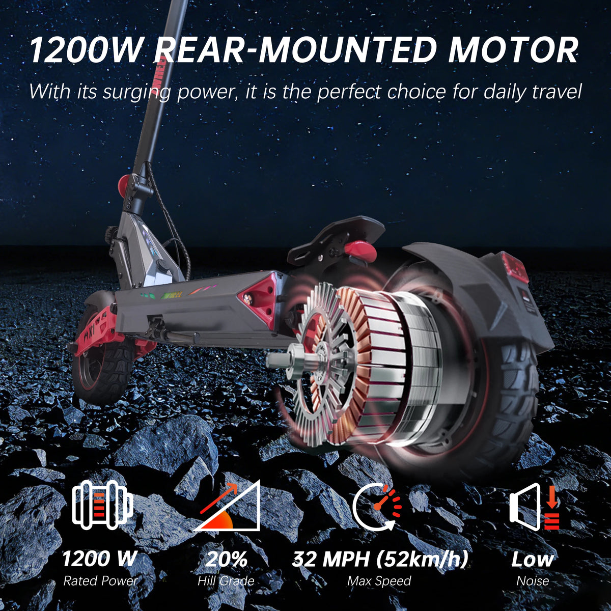 ZWHEEL D3 Electric Scooter With Long Range And Bluetooth Lock