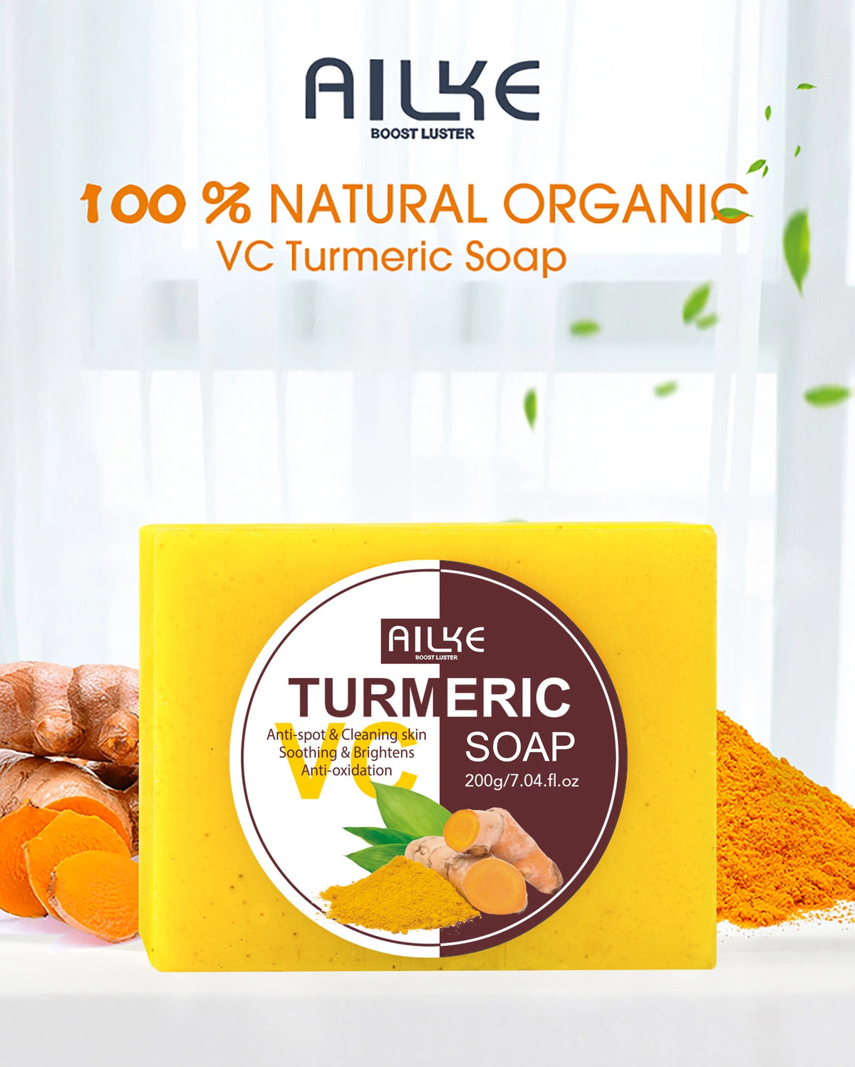 Ailke Natural Turmeric Cleanser - Brightens And Removes Acne Spots