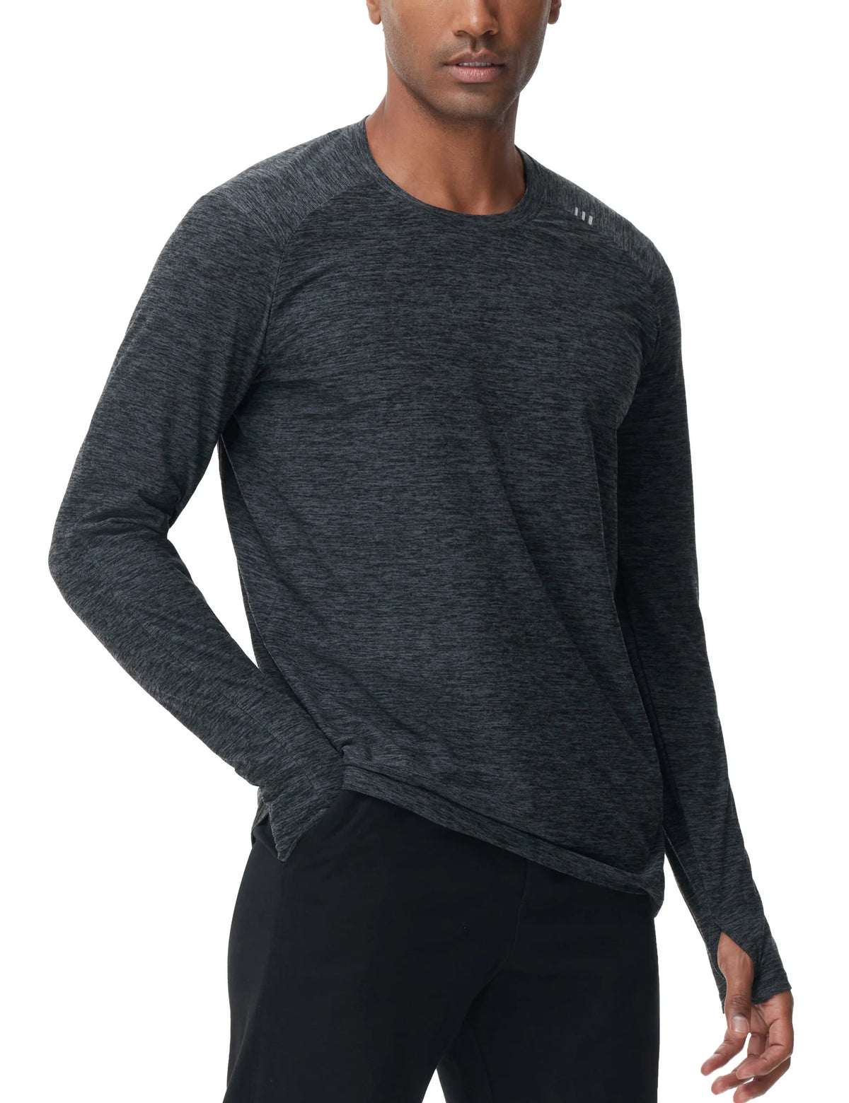 THE GYM PEOPLE Men's Long Sleeve Workout Shirts Moisture Wicking Athletic Running Tee Tops with Thumb Holes