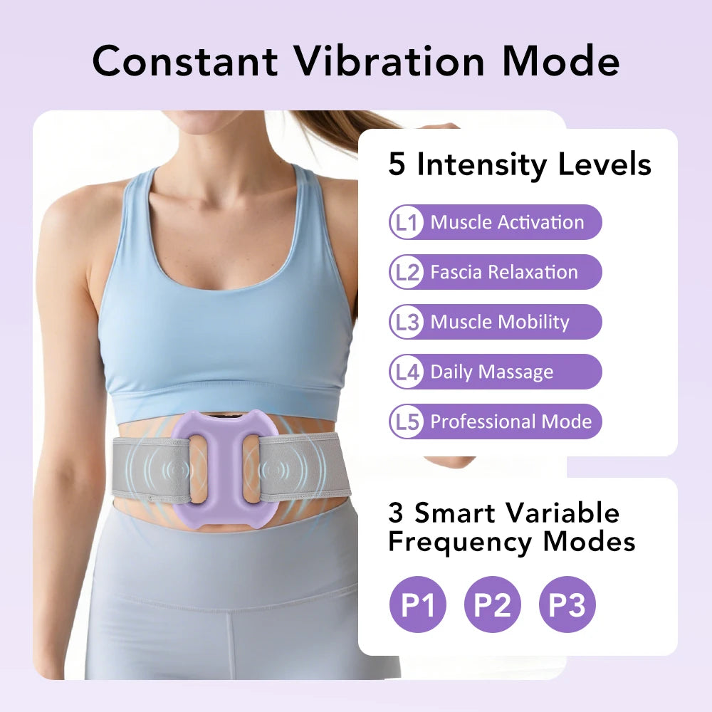 Electric Body Fascia Ring Portable Dual-Ring Vibration Fascia Massager For Back Waist Arm Leg Fat Burning Weight Loss Deep Tissue Muscle Fitness Massage Ring