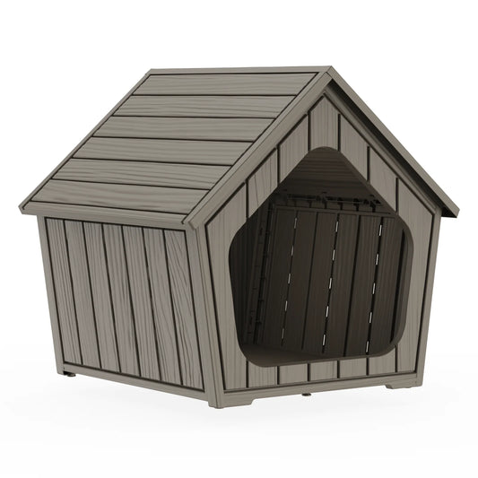 Premium Gable Roof Pet House - Waterproof Outdoor Dog Shelter.