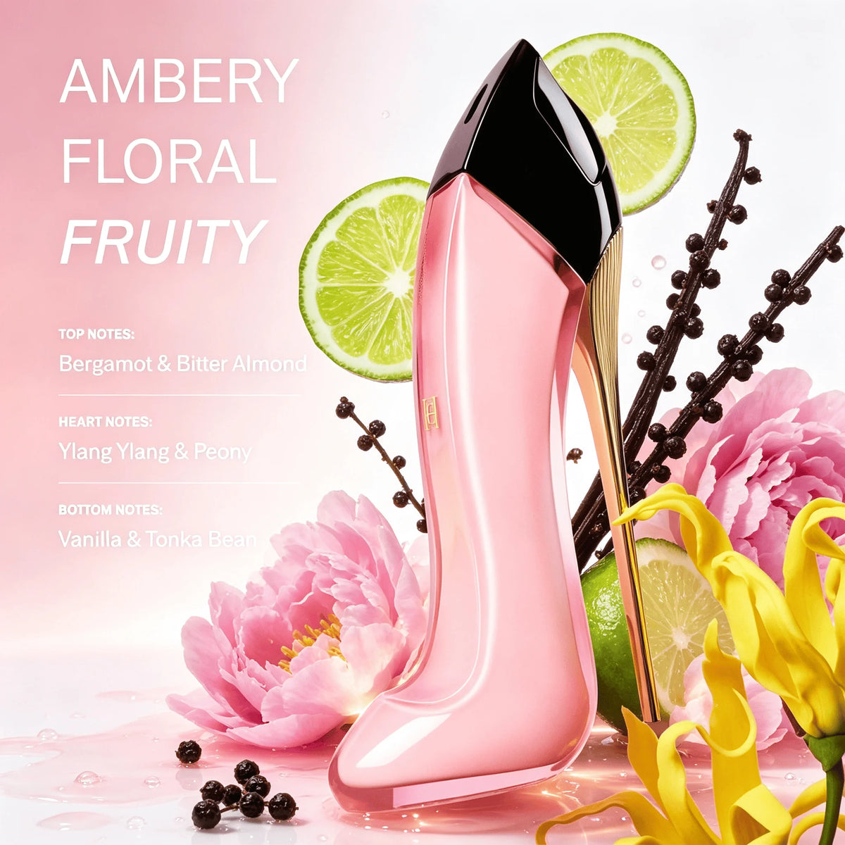 CAROLINA HERRERA GOOD GIRL BLUSH and CAROLINA HERRERA LA BOMBA Eau De Parfum 80ml Women's Luxury Floral Fruity Fragrance Eau De Parfum Luxury Fragrance Elegant Long Lasting Perfume High Heel Bottle Gift Collection(2.7OZ)