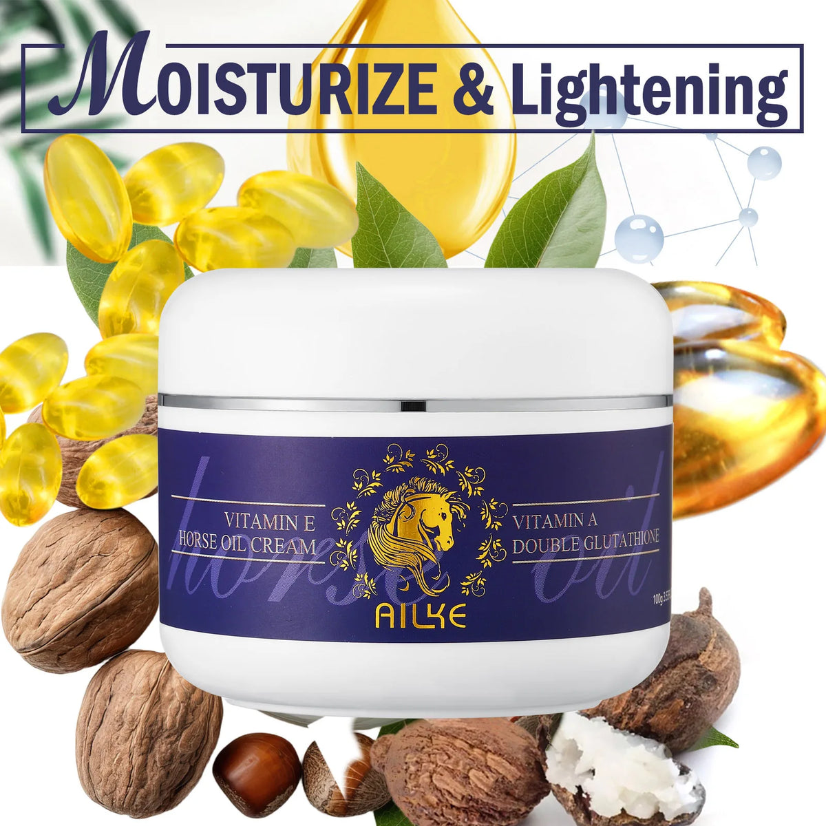 AILKE Glutathione Bleaching Women Skin Care Set, Eliminate Black Spot, Melasma, Hyperpigmentation, Moisturizing, Even Skin Tone