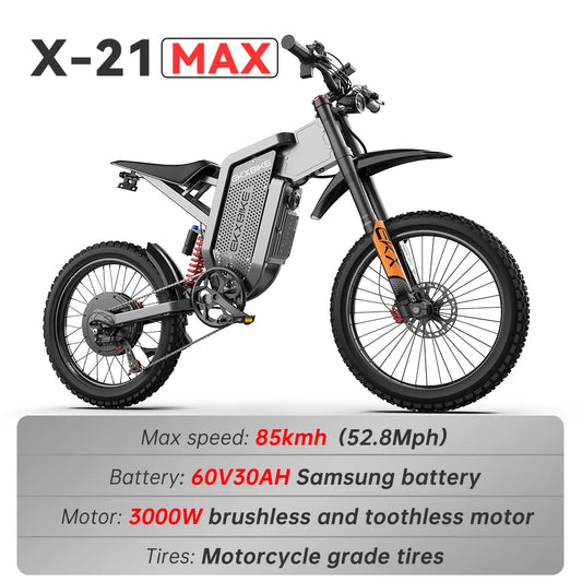 Ekx X21 Max Electric Motorcycle 3000W Brushless Lithium Ebike