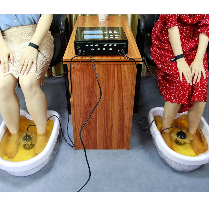 Salon Detox Spa Device - Dual Ionic Foot Bath And Infrared Waist Belt