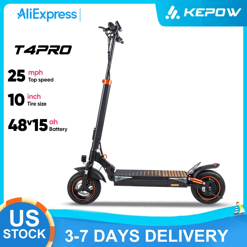 KEPOW T4Pro Electric Scooter With Long Range And Dual Suspension
