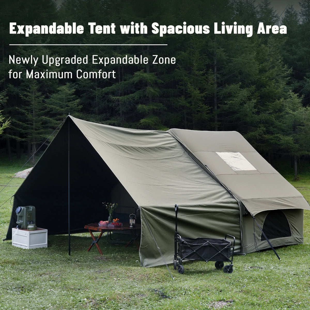 PAKICETUS 4-6 Person Quick Setup Inflatable Camping Tent, All Season Luxury Outdoor Tent With Breathable Mesh & Fast Air Circulation, For Family Camping Hiking Backpacking Trips