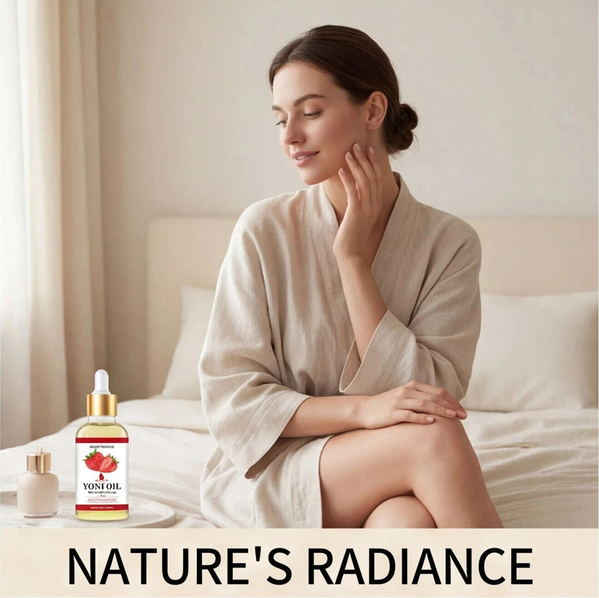 1/2Pc Strawberry Scent Intimate Care Essential Oil Gentle Private Area Body Oil Daily Intimate Body Care Oil for Women 30ml