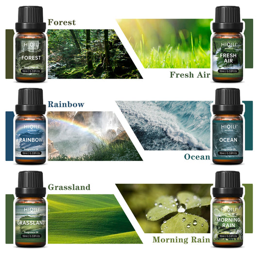 HIQILI Nature Theme Fragrance Oil Gift Set For Aromatherapy