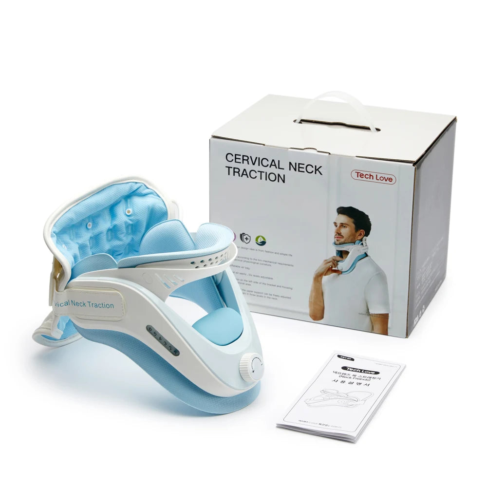 Cervical Neck Traction Device, Neck Stretcher for Neck Traction and Support, Adjustable Neck Traction Devices for Home Use