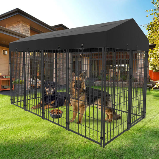 K9Shield Oversize Dog Cage - Weather Resistant Outdoor Kennel.