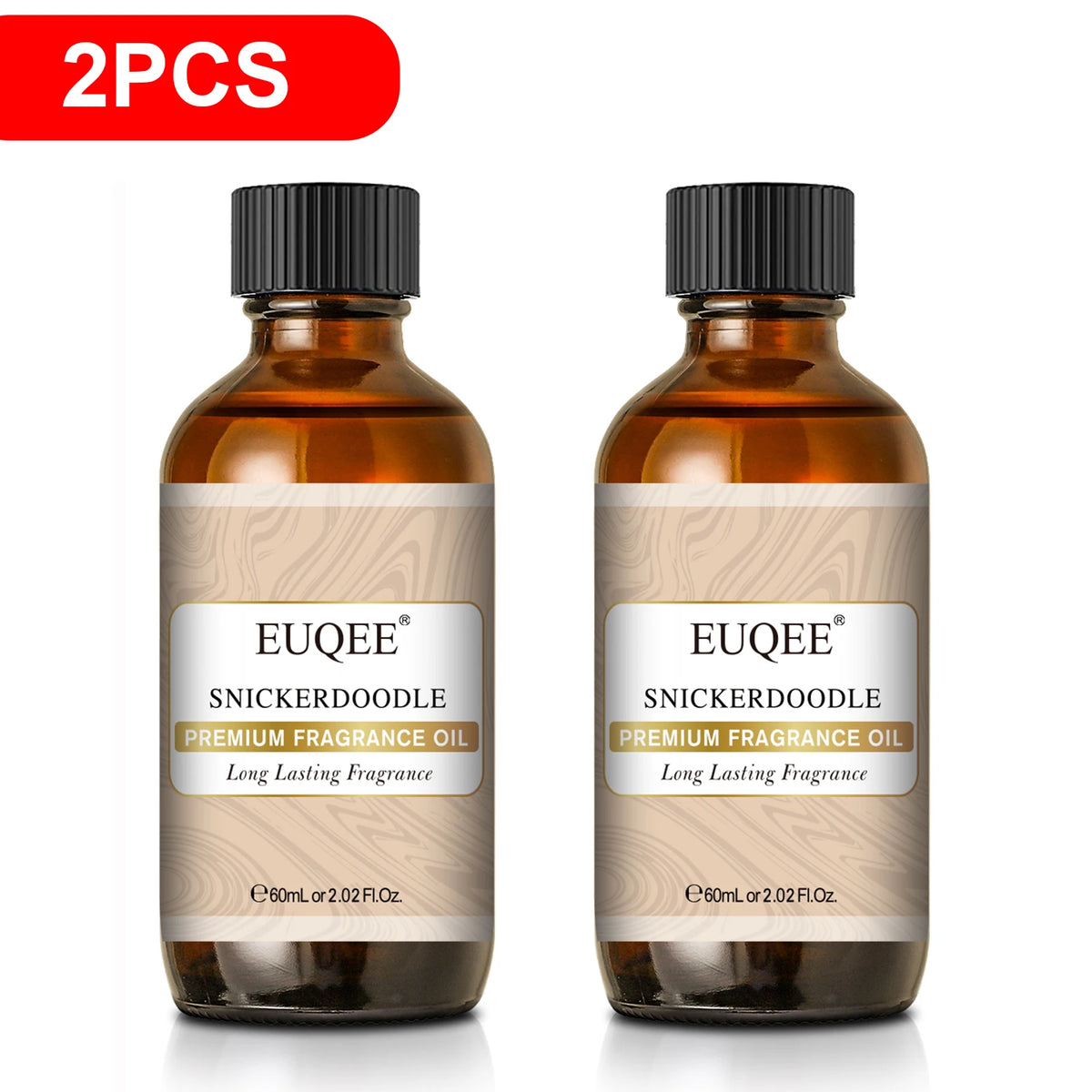 EUQEE 2PCS 60ml Premium Fragrance Oil For Soap & Candle Making White Musk Sea Breeze Lilac Bubble Gum Baby Powder Fragrance Oils For Diffuser Aromatherapy