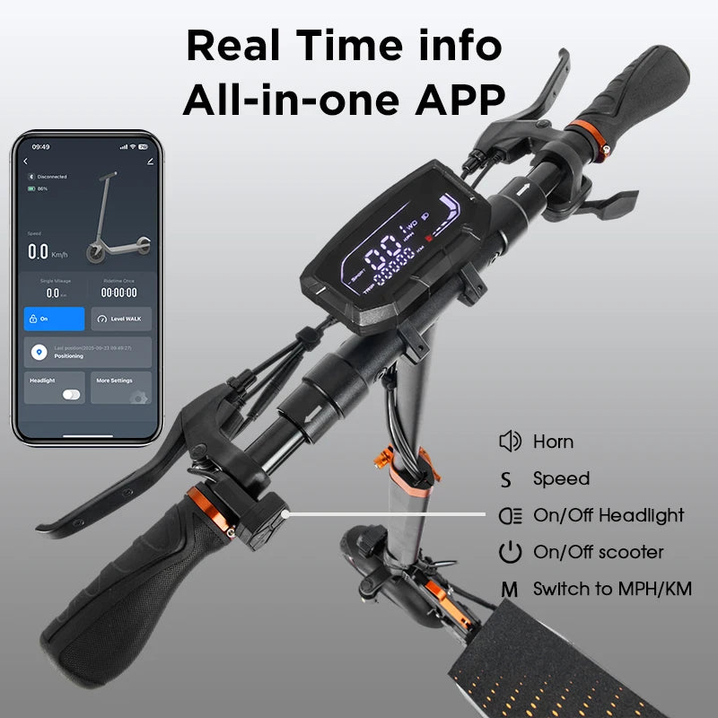 KEPOW T4Pro Electric Scooter With Long Range And Dual Suspension