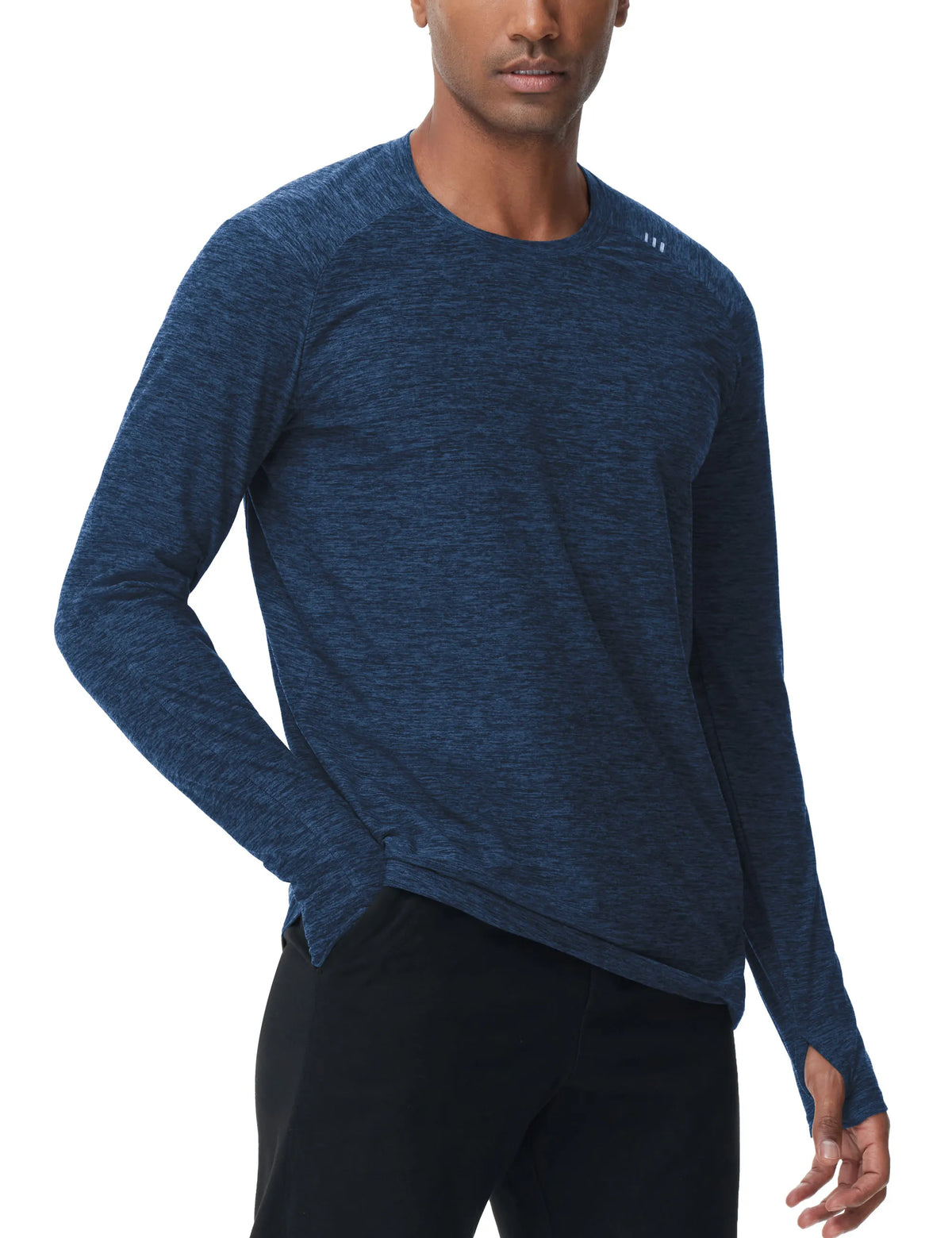 THE GYM PEOPLE Men's Long Sleeve Workout Shirts Moisture Wicking Athletic Running Tee Tops with Thumb Holes
