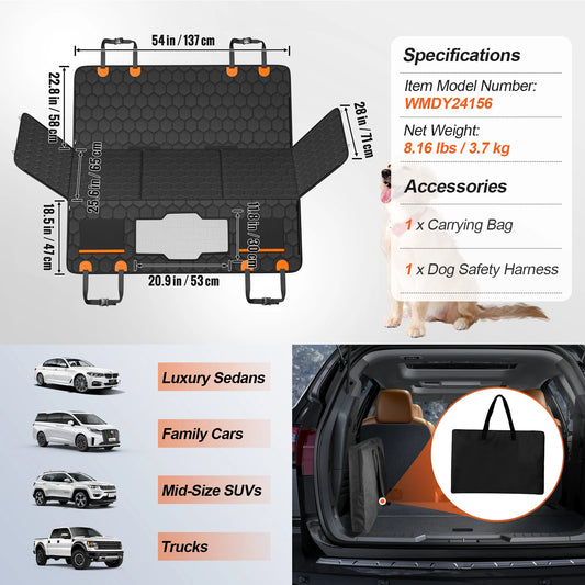 SucceBuy Pet Travel Bed Extender - 350lb Load Support And Mesh Ventilation