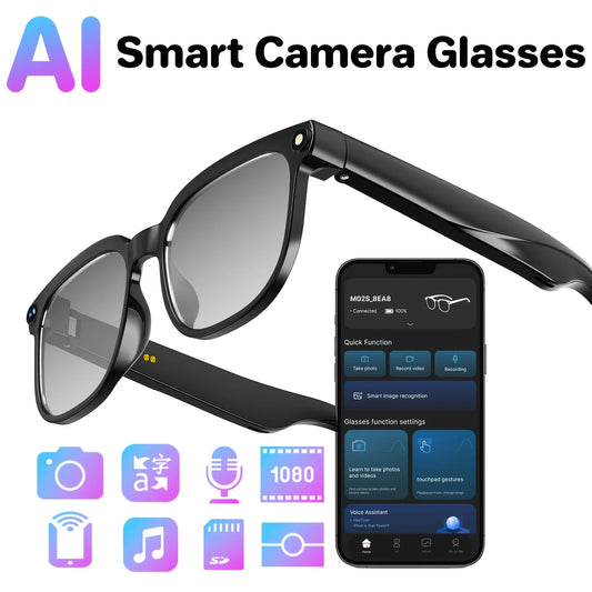 Smart Camera Glasses With HD Video And Bluetooth Translation