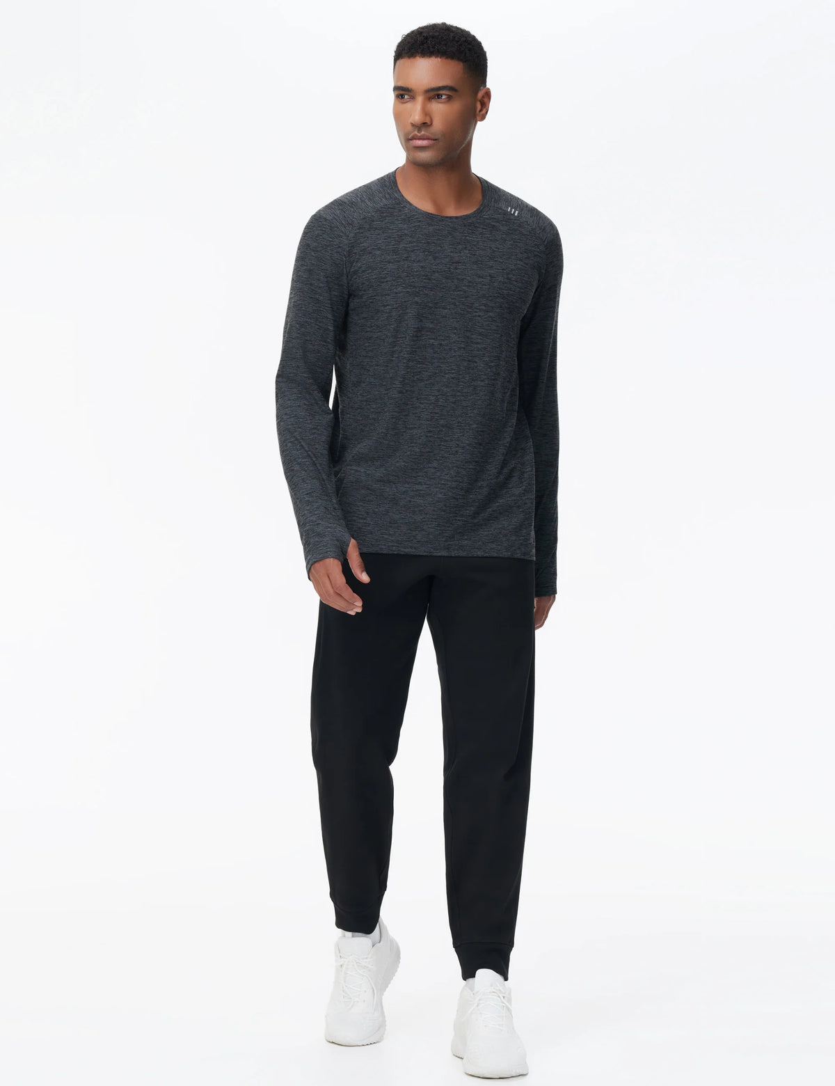 THE GYM PEOPLE Men's Long Sleeve Workout Shirts Moisture Wicking Athletic Running Tee Tops with Thumb Holes