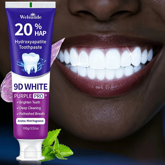 Welsunde Purple Whitening Toothpaste - Deep Cleans And Brightens Teeth.