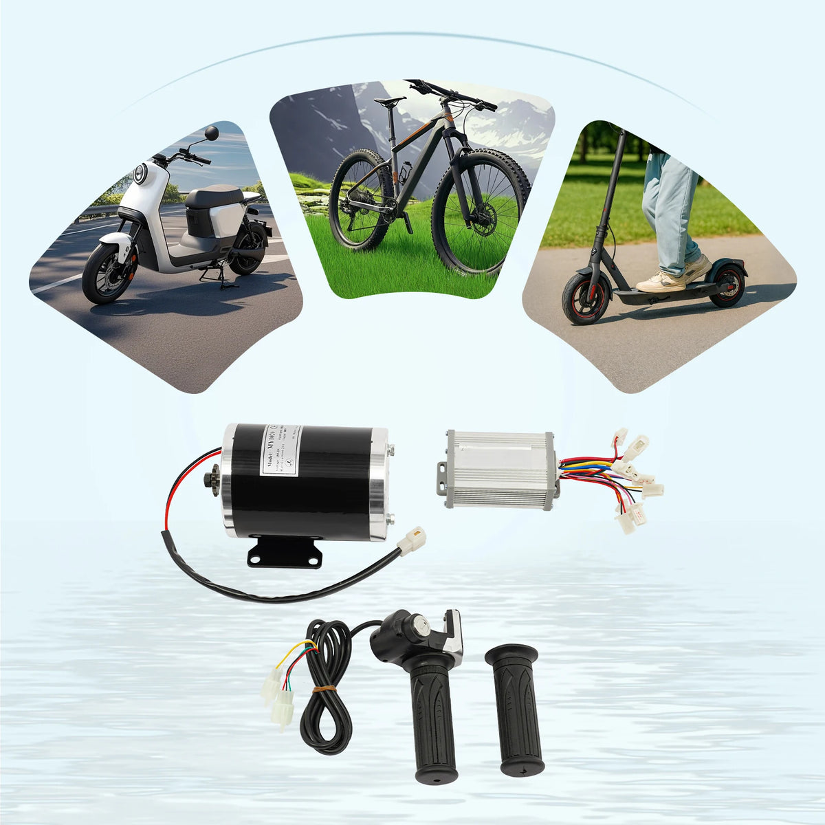 Bymaocar 48V 1000W Brushed Electric Bike Conversion Kit Motor
