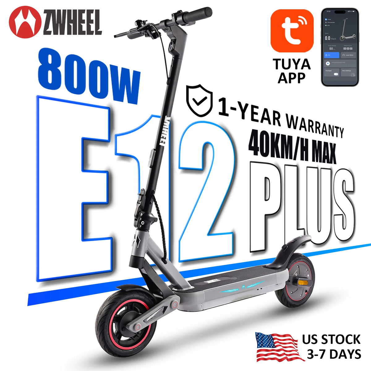 ZWHEEL ZSA Plus Foldable Electric Scooter With App Control