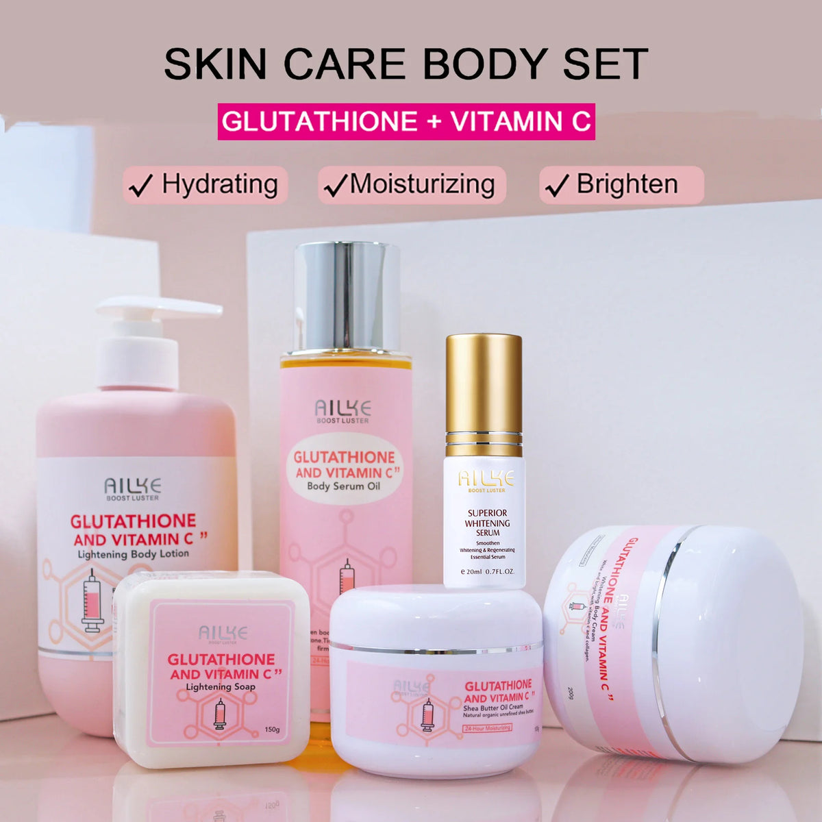 Ailke Premium Whitening Skincare Set - Rapid Dark Spot Fade