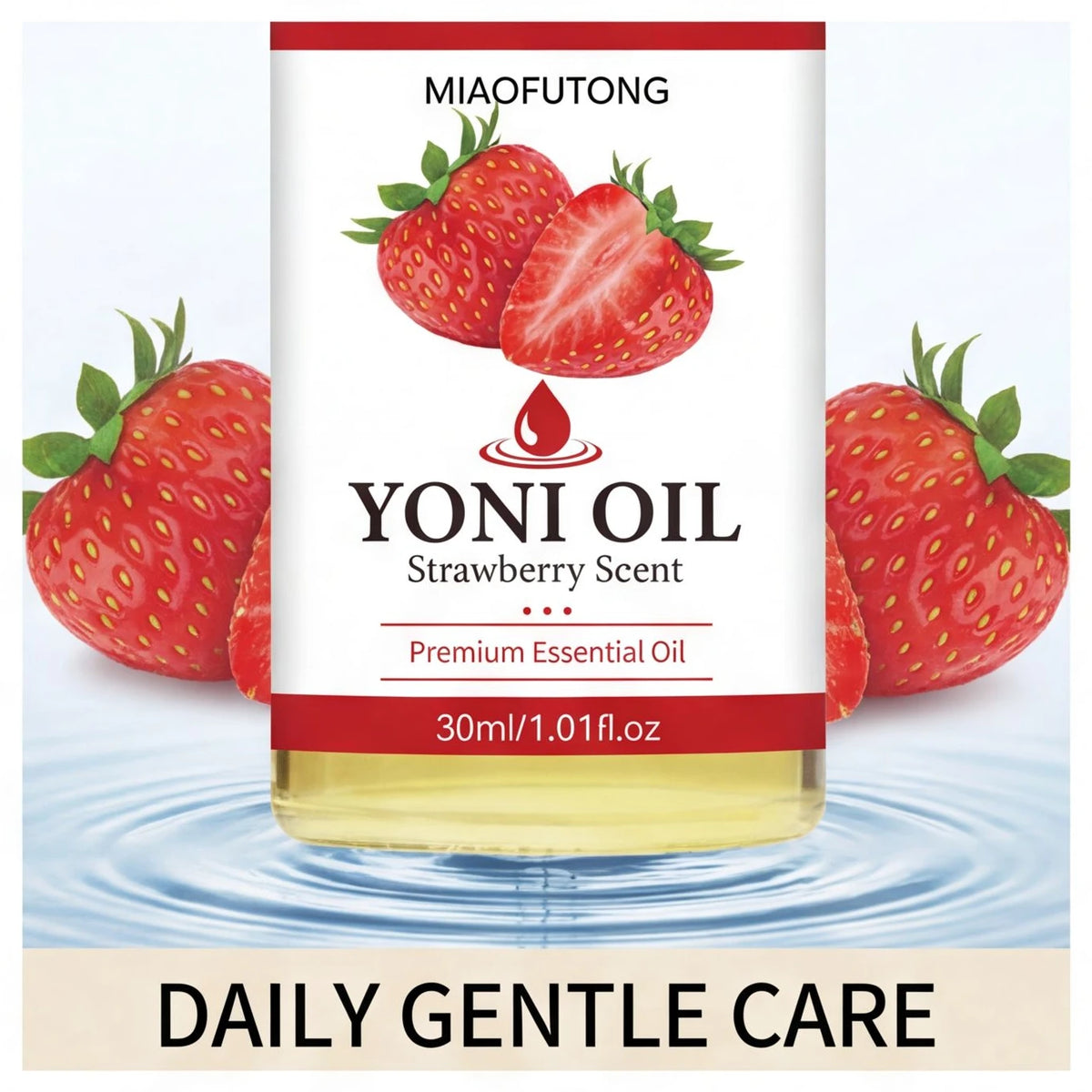 1/2Pc Strawberry Scent Intimate Care Essential Oil Gentle Private Area Body Oil Daily Intimate Body Care Oil for Women 30ml